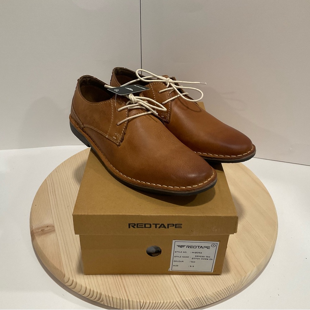 Like New RedTape Dress Shoes Tan Size 9.5